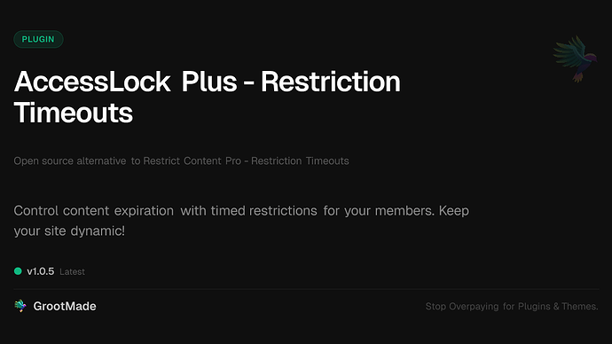 AccessLock Plus - Restriction Timeouts