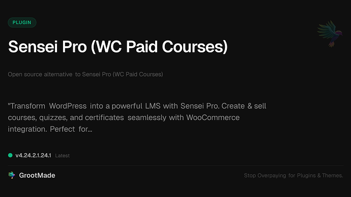 Sensei Pro (WC Paid Courses)