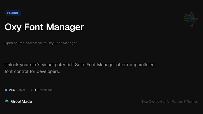 Oxy Font Manager