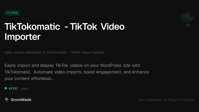 TikTokomatic - TikTok Video Importer