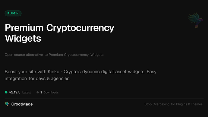 Premium Cryptocurrency Widgets
