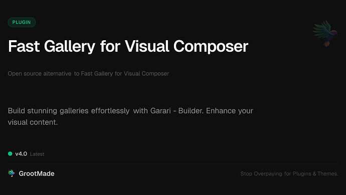 Fast Gallery for Visual Composer