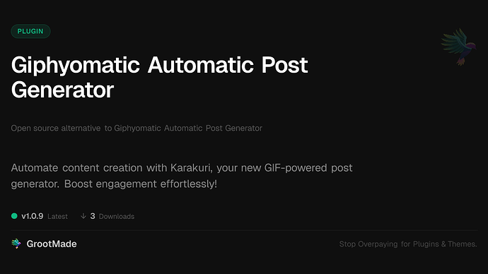 Giphyomatic Automatic Post Generator