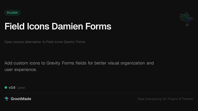 Field Icons Damien Forms