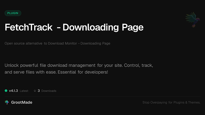 FetchTrack - Downloading Page