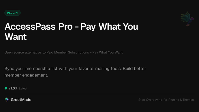 AccessPass Pro - Pay What You Want