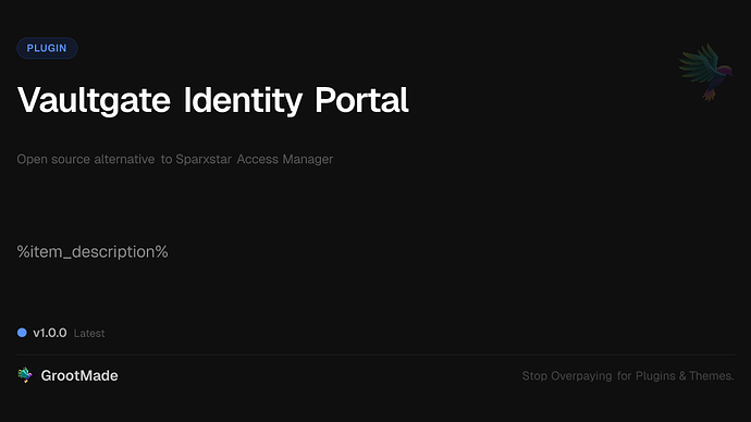 Vaultgate Identity Portal