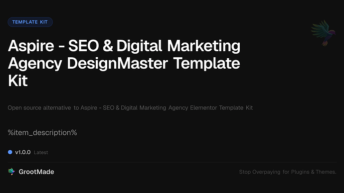 Aspire - SEO & Digital Marketing Agency DesignMaster Template Kit