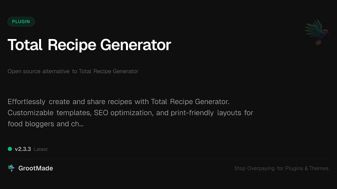 Total Recipe Generator