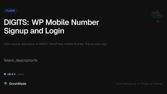 DIGITS: WP Mobile Number Signup and Login