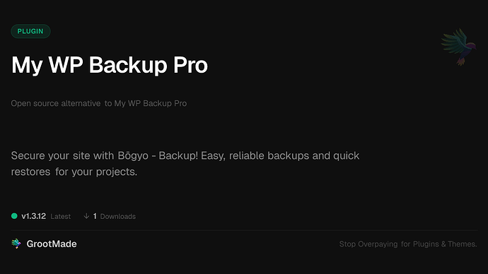 My WP Backup Pro