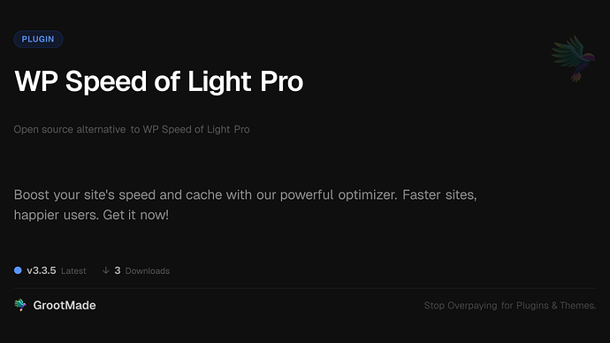 WP Speed of Light Pro