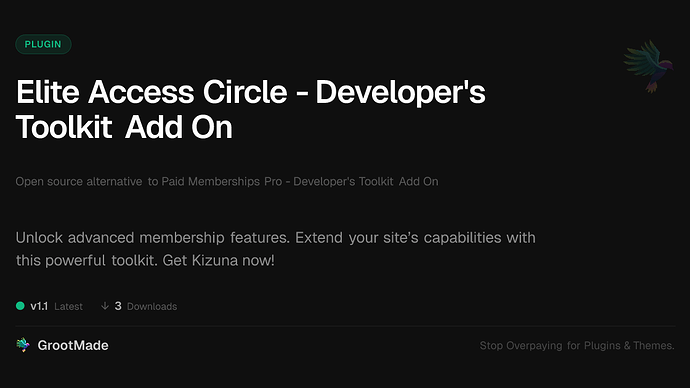 Elite Access Circle - Developer's Toolkit Add On