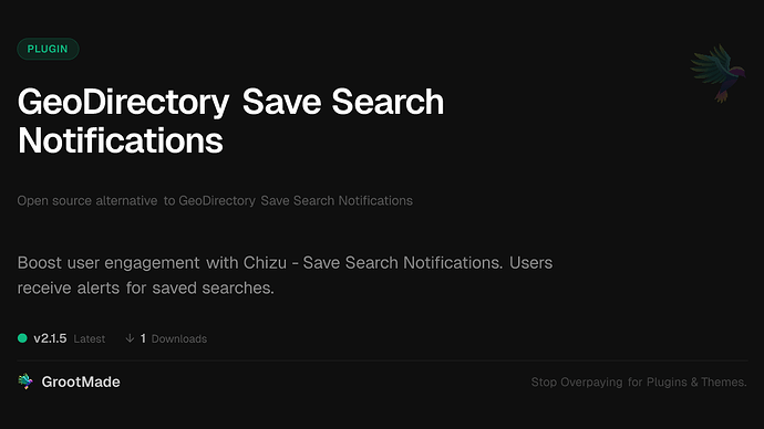 GeoDirectory Save Search Notifications