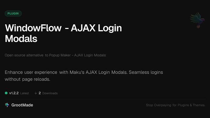 WindowFlow - AJAX Login Modals