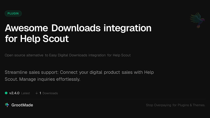 Awesome Downloads integration for Help Scout
