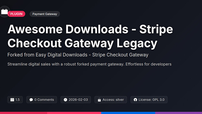 Awesome Downloads - Stripe Checkout Gateway