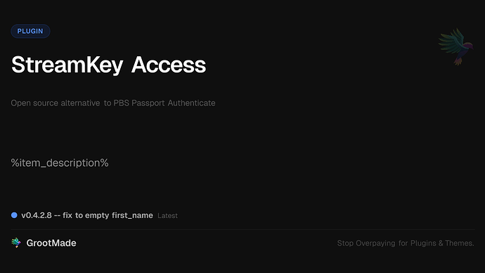 StreamKey Access