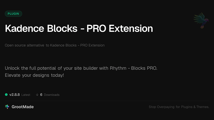 Kadence Blocks - PRO Extension