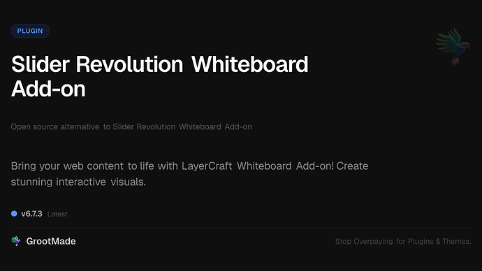 Slider Revolution Whiteboard Add-on