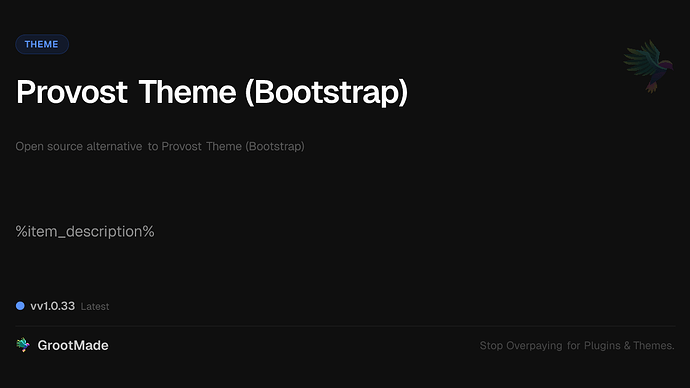 Provost Theme (Bootstrap)