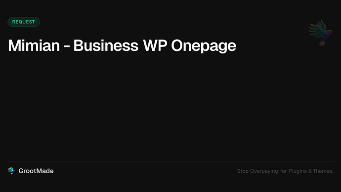 Mimian - Business WP Onepage