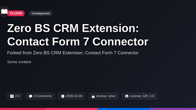 Zero BS CRM Extension: Contact Form 7 Connector