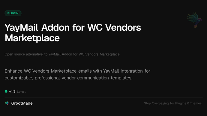 YayMail Addon for WC Vendors Marketplace