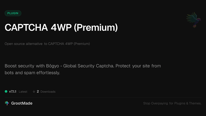 CAPTCHA 4WP (Premium)