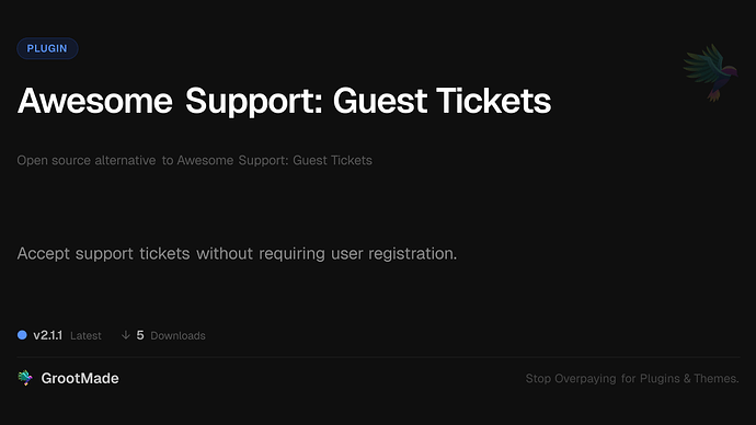 Awesome Support: Guest Tickets