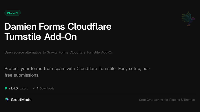 Damien Forms Cloudflare Turnstile Add-On