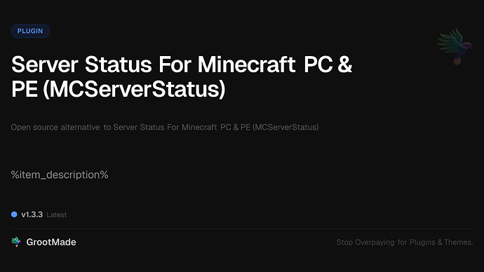 Server Status For Minecraft PC & PE (MCServerStatus)