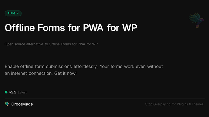 Offline Forms for PWA for WP