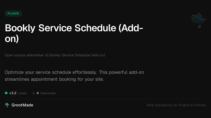 Bookly Service Schedule (Add-on)