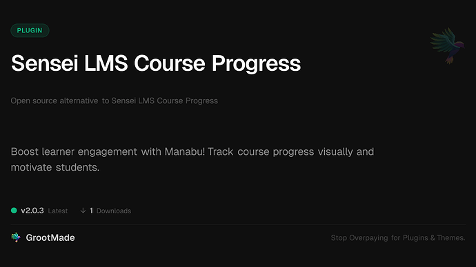Sensei LMS Course Progress
