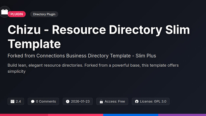 Connections Business Directory Template - Slim Plus
