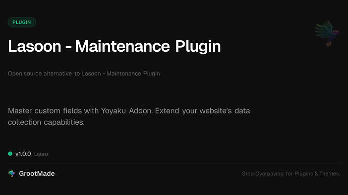 Lasoon - Maintenance Plugin