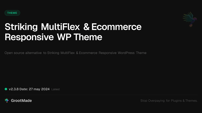 Striking MultiFlex & Ecommerce Responsive WP Theme