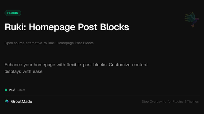 Ruki: Homepage Post Blocks