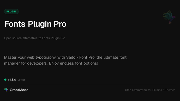 Fonts Plugin Pro
