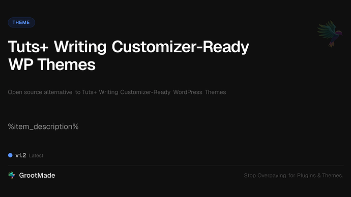 Tuts+ Writing Customizer-Ready WP Themes