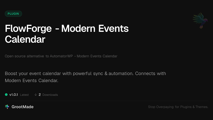 FlowForge - Modern Events Calendar