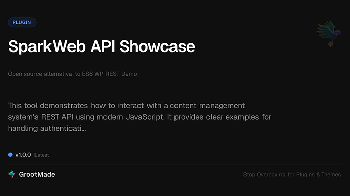 SparkWeb API Showcase