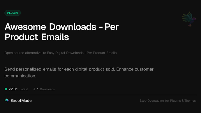 Awesome Downloads - Per Product Emails