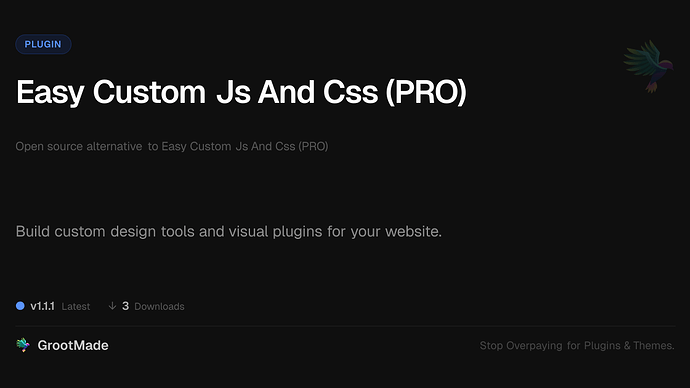 Easy Custom Js And Css (PRO)