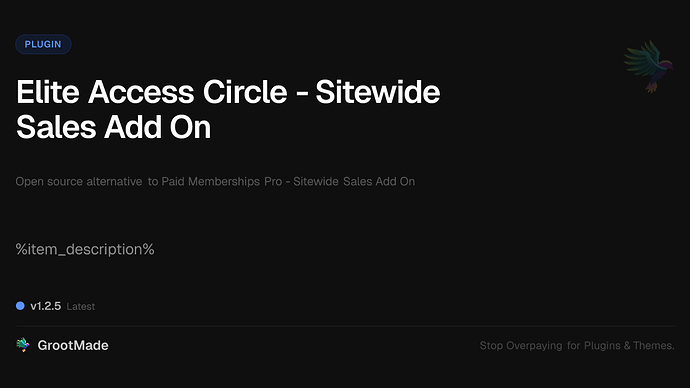 Elite Access Circle - Sitewide Sales Add On