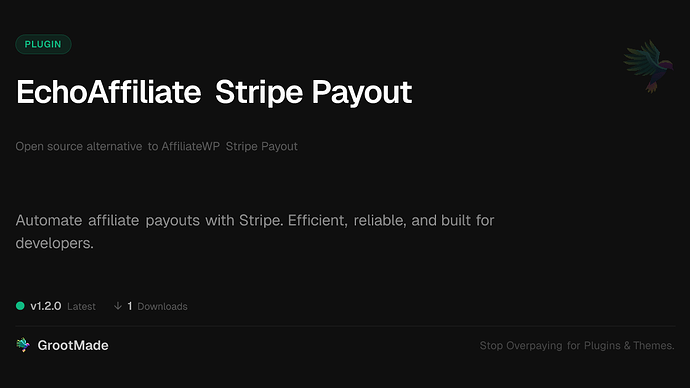 EchoAffiliate Stripe Payout