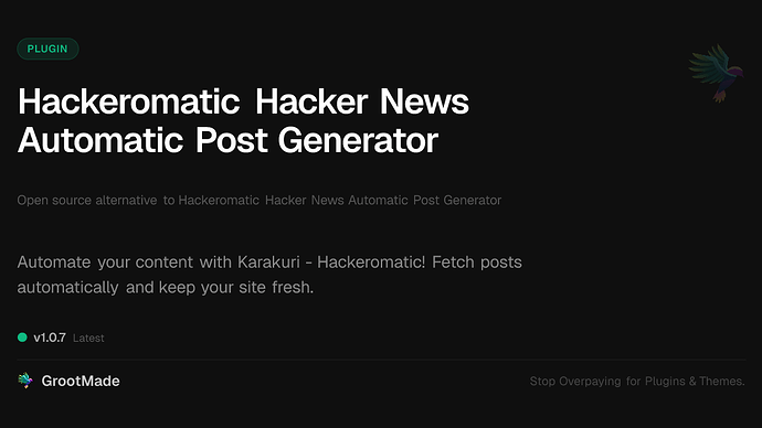 Hackeromatic Hacker News Automatic Post Generator