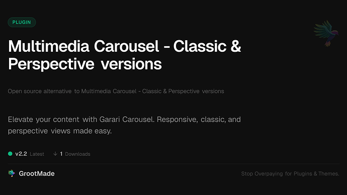 Multimedia Carousel - Classic & Perspective versions