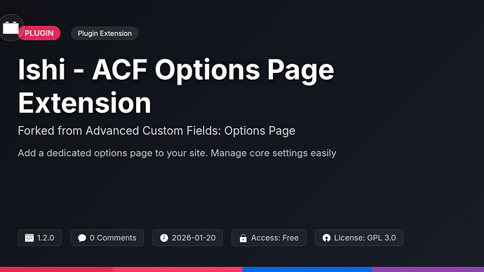 Advanced Custom Fields: Options Page